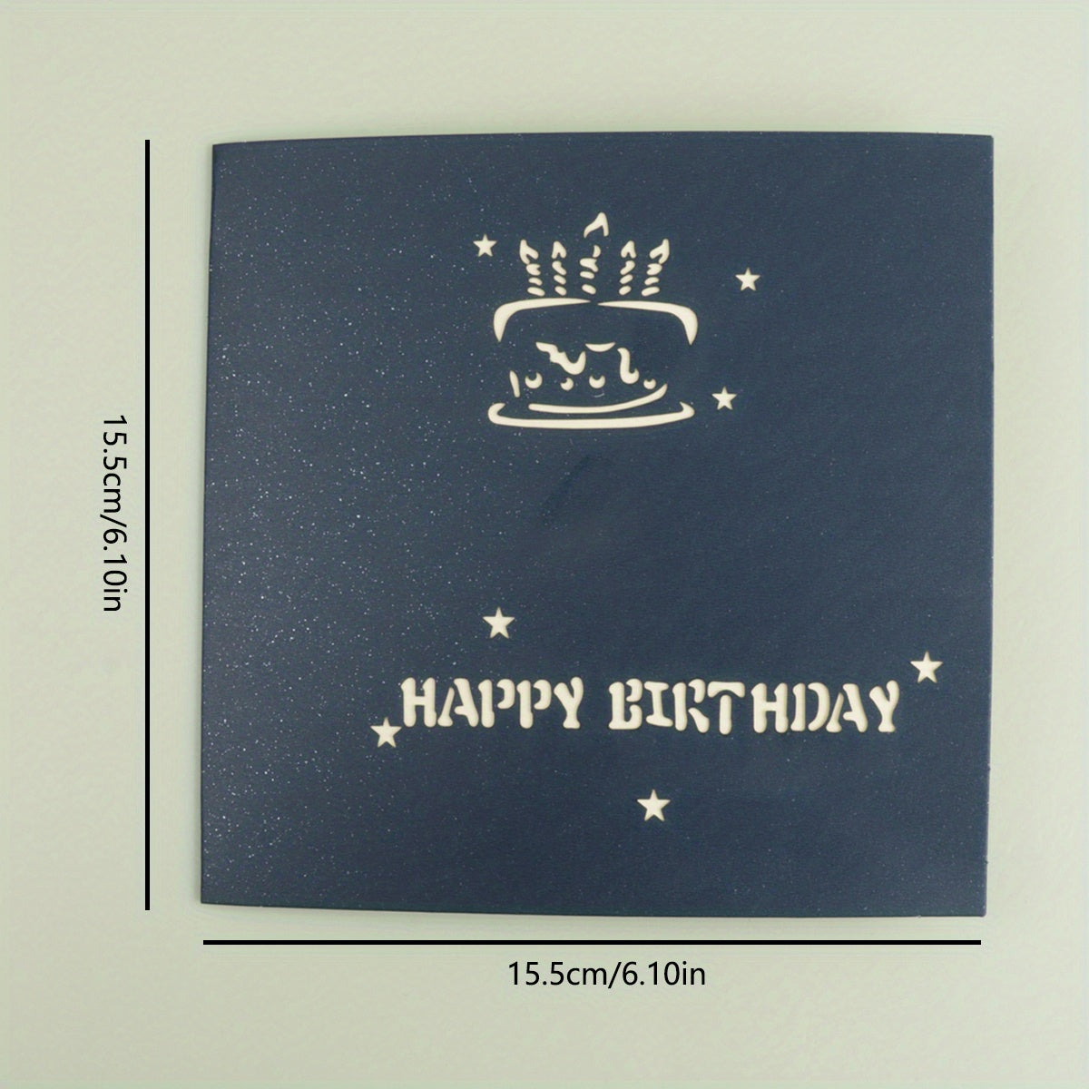 3D Birthday Candle Cake Greeting Card Gift Postcard