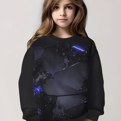 Kids Crew Neck Long Sleeve Sweatshirt Pullover Tops