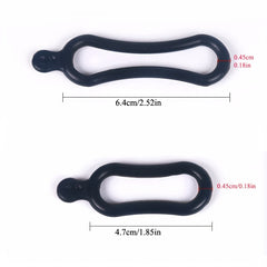 10pcs Silicone Straps for Bike Lights Long/Short Bands