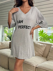 Soft & Comfy V Neck Lounge Dress