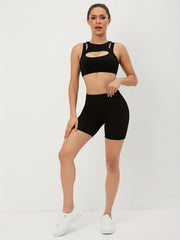 High Waist Biker Shorts For Women Solid Sports Shorts