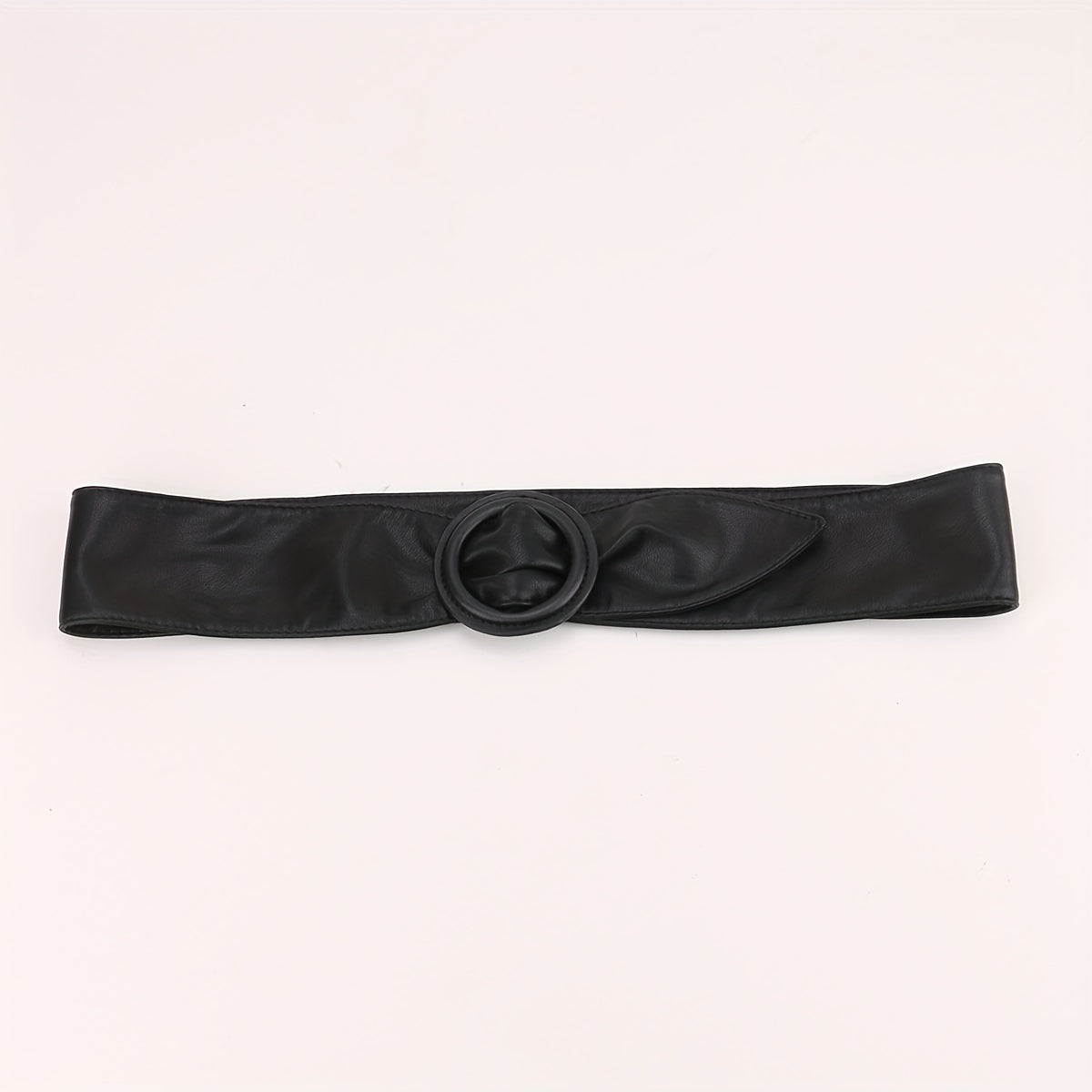 Wide Belt Round Buckle Waistband for Women