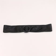 Wide Belt Round Buckle Waistband for Women