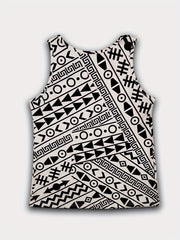Geometric Print Tank Top Sleeveless Summer Top