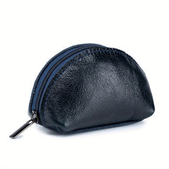 Small Leather Coin Purse Zipper Storage Bag