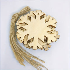 10pcs Wooden Christmas Tree Hanging Decoration DIY Crafts 3inch