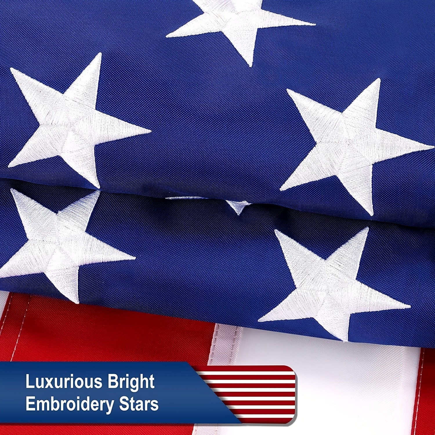 American Flag Outdoor Heavy Duty US Flag With Embroidered Stars
