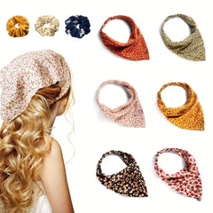 Women's Bandana Retro Floral Print Hair Scarf