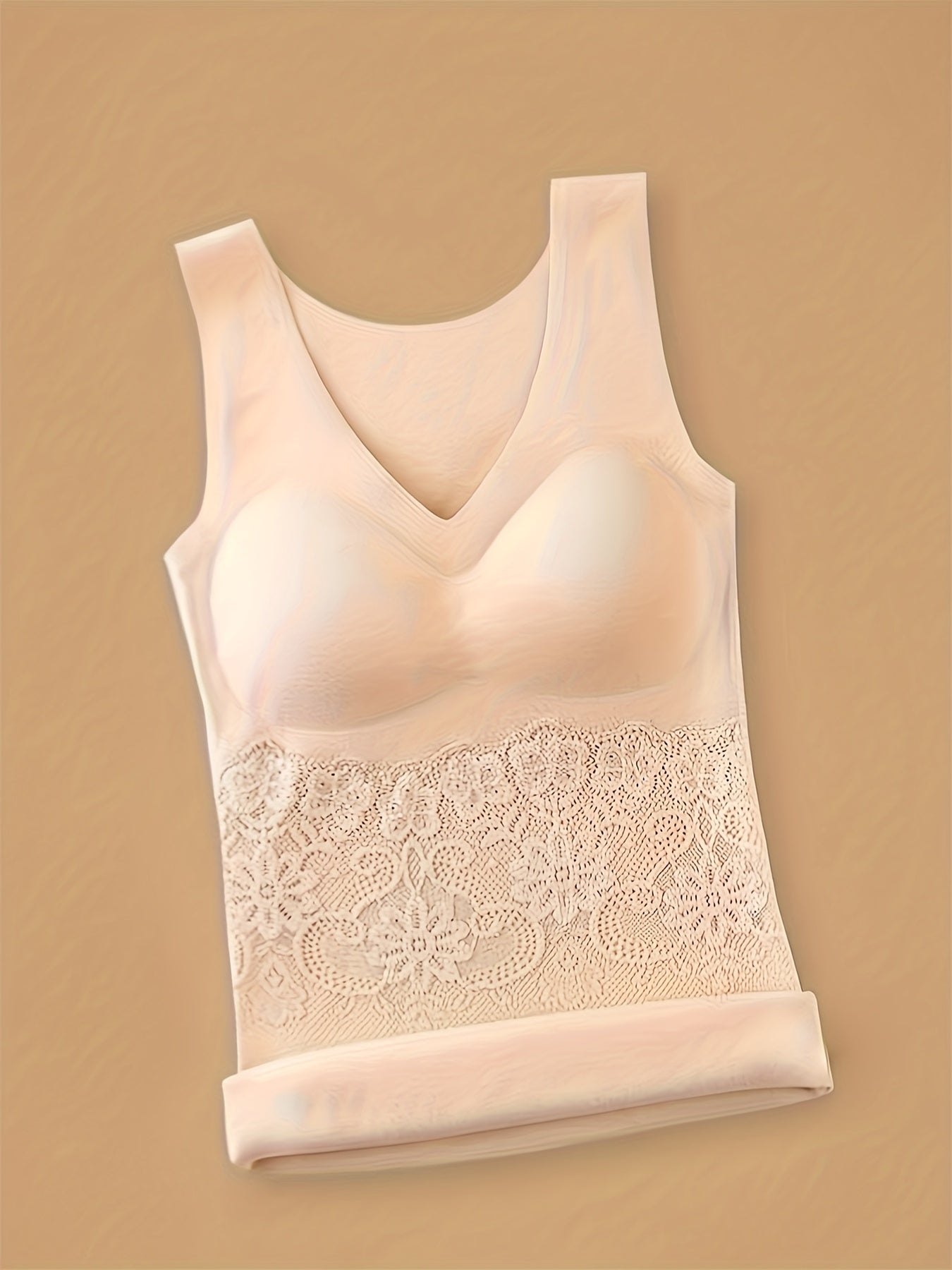 Floral Pattern Tank Top V-Neck Sleeveless Thermal Top