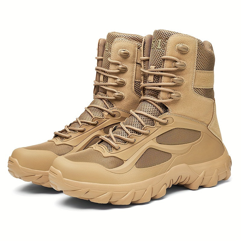Men's Military Style Hiking Boots Comfy Non Slip Durable Lace Up Shoes