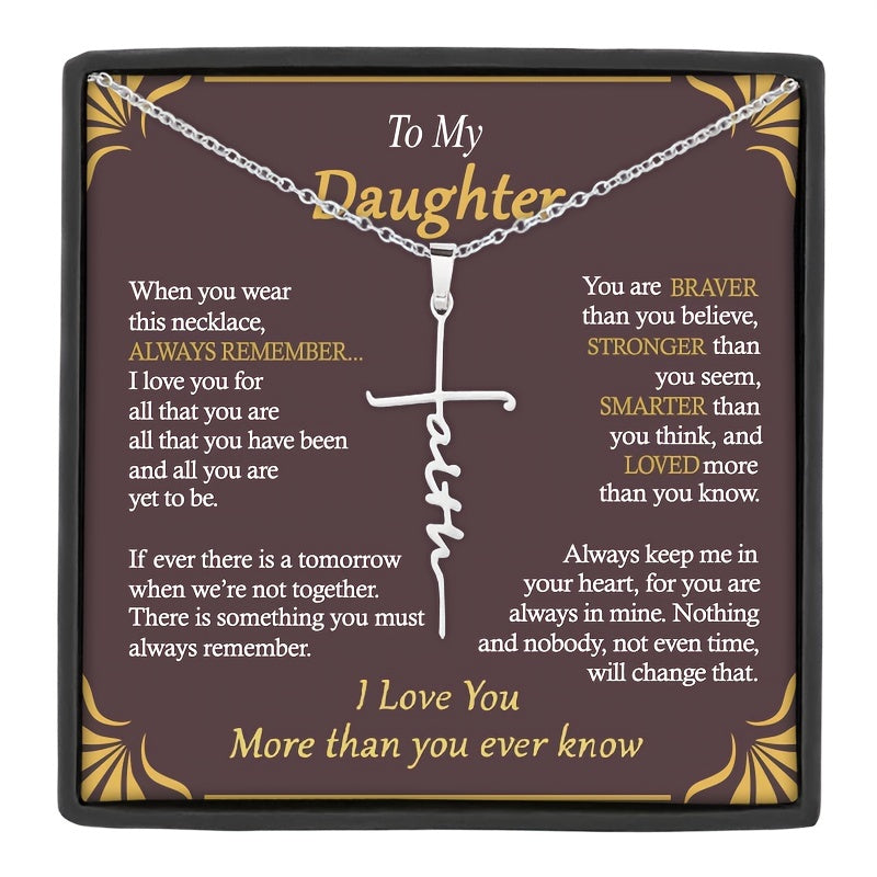 Girls Faith Pendant Necklace For Daughter Jewelry