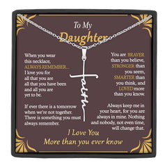 Girls Faith Pendant Necklace For Daughter Jewelry