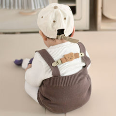 3pcs Kids Dress Strap Clips With Bear For Non Slip Shoulders Boys