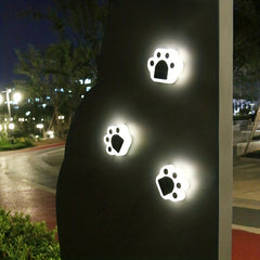 4pcs LED Solar Lawn Lights Outdoor Waterproof Buried Lights Bear Cat Paw