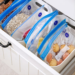 2pcs Reusable Sous Vide Bags, Vacuum Sealer Zipper Bags