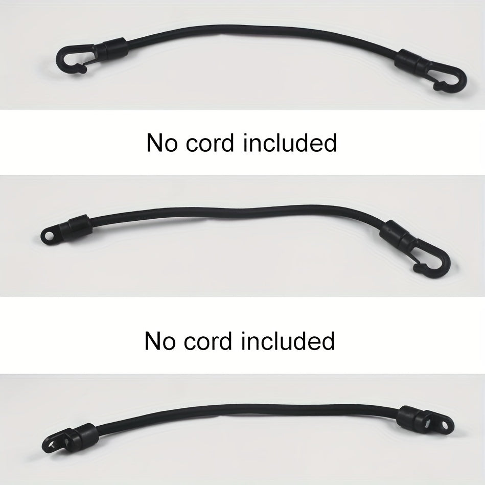 12pcs Bungee Shock Cord Hook Open End Hooks Plastic Rope Terminal Ends Hooks
