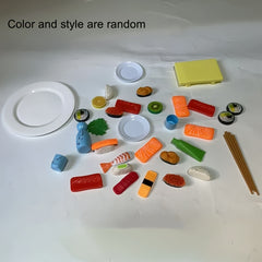 Kids Toy Set with Simulated Food Play, Sushi, Chinese & Western Breakfasts