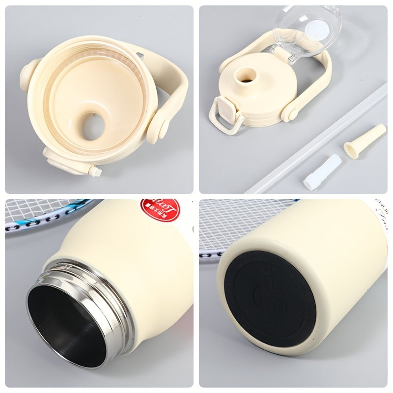 1300ML Stainless Steel Insulation Cup With Handle & Straw