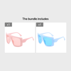 Plastic Frame Oversized Sunglasses For Men