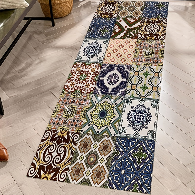 Boho Abstract Runner Rug Soft Anti-Fouling Hallway Kitchen Mat