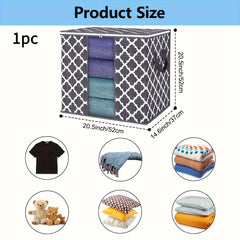 Bedding Storage Bag Non-woven Fabric Durable Handle Closet Organizer Blankets