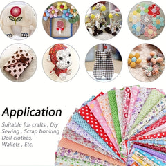 50pcs 25 9 8 9 8in Cotton Fabric Scraps 100% Cotton DIY