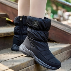 Women's Waterproof Snow Boots Plush Inner Thermal Winter Mid Calf Boots