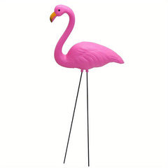 Small Pink Flamingo Yard Ornament Stakes Mini Lawn Plastic Flamingo Statue