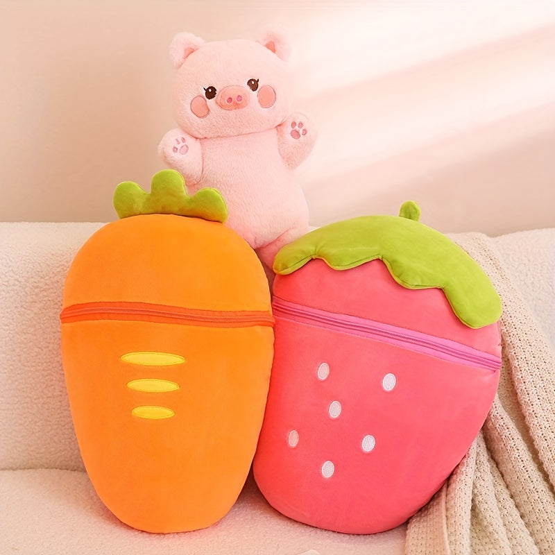 Transfiguration Rabbit Strawberry Pig Doll Plush Toy