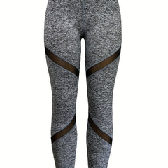 Women's Mesh Patchwork Yoga Leggings Butt Lifting High Stretch Pants