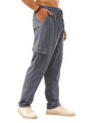 Men's Drawstring Sweatpants Loose Fit Cargo Pants