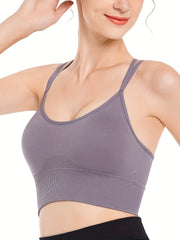 Sports Bra Women's Plus Crisscross Back Fitness Yoga Bra
