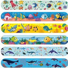 24pcs Ocean Animal Slap Bracelets Marine Life Designs Birthday Party Favors