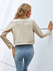 Solid Color Long Sleeve Jacket for Women