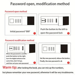 Secure Password Book Lock Journal Notebook Stationery