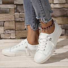 Women's Casual Canvas Sneakers Lightweight Slip On Walking Shoes