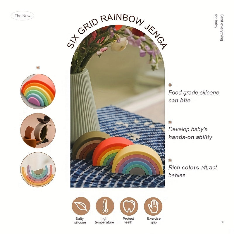 Montessori Rainbow Building Blocks - Creative Folding Toy for Kids