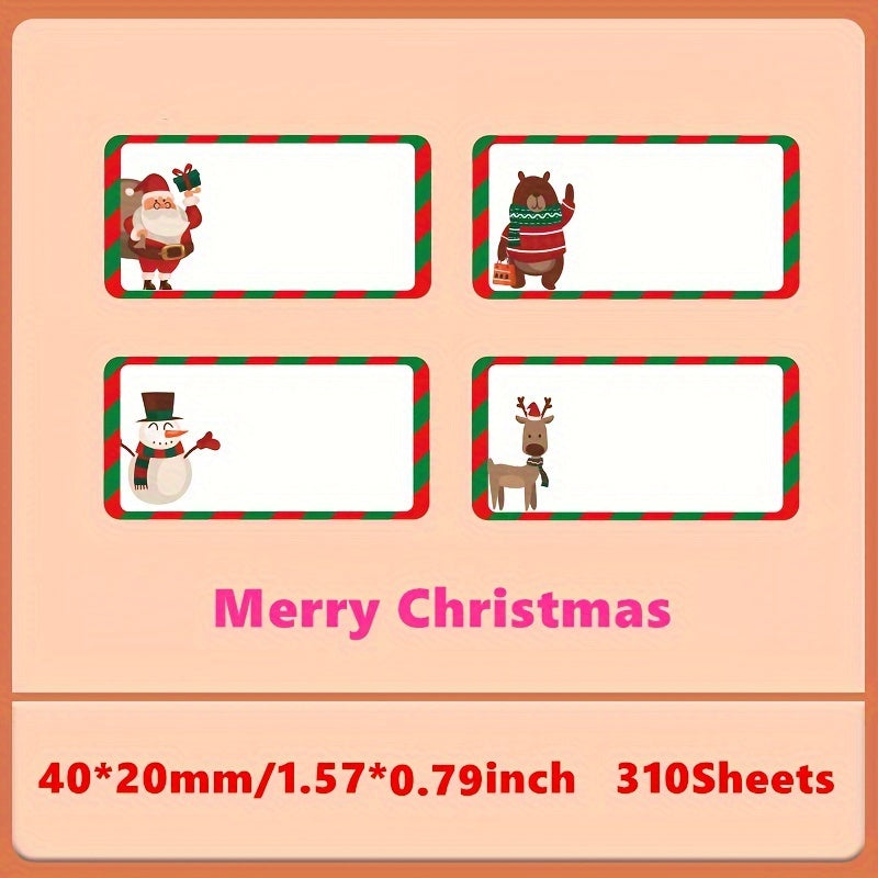 310pcs Christmas Thermal Labels 40x20mm for P50 M110 Printer
