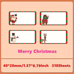 310pcs Christmas Thermal Labels 40x20mm for P50 M110 Printer