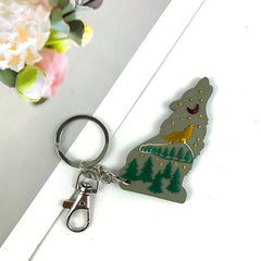 Wolf Keychain Epoxy Resin Mold Silicone Mold With Hole DIY