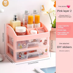 Transparent Cosmetic Storage Box Drawer Lipstick Organizer