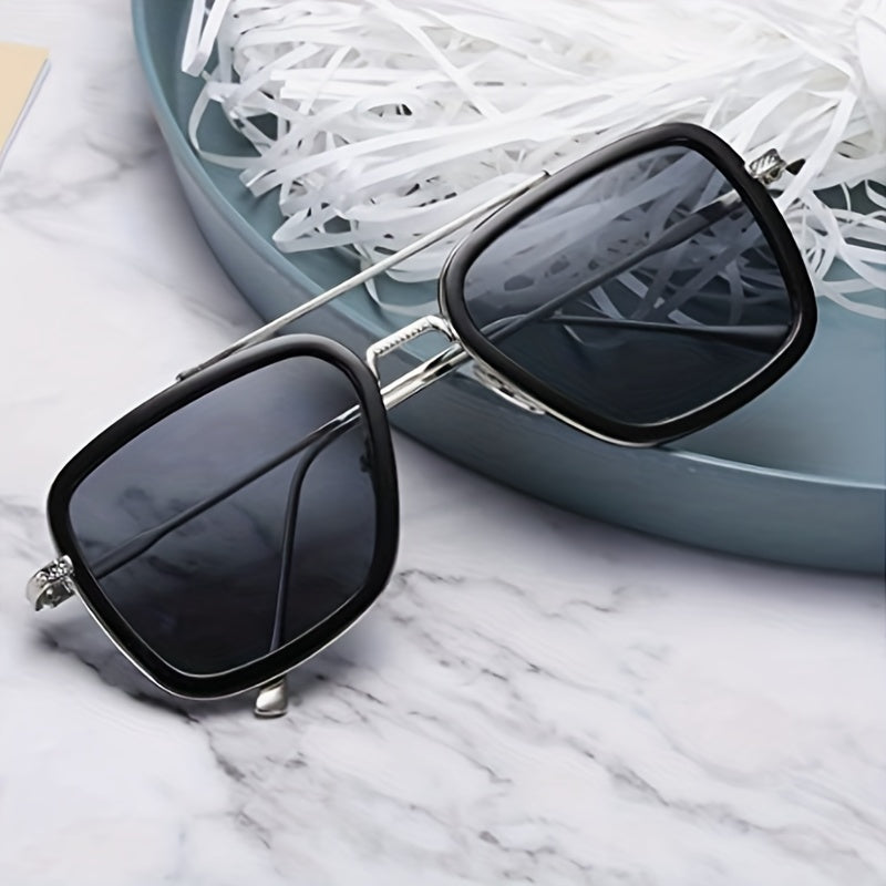 Retro Metal Frame Men's Sunglasses UV Protection AC Lenses