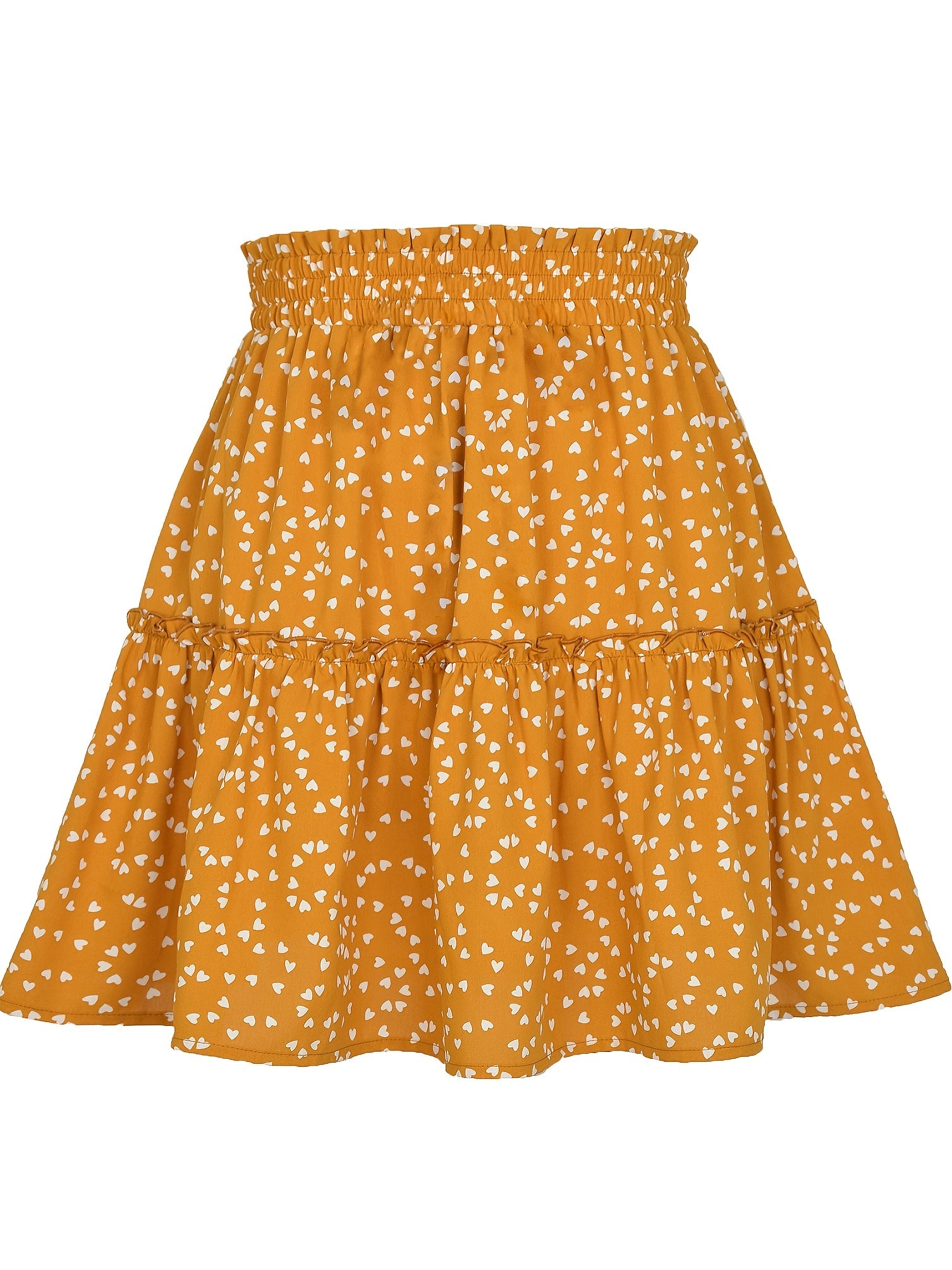 Drawstring Waist Mini Tiered Skirt Floral Print Vacation Casual Layered Skirt