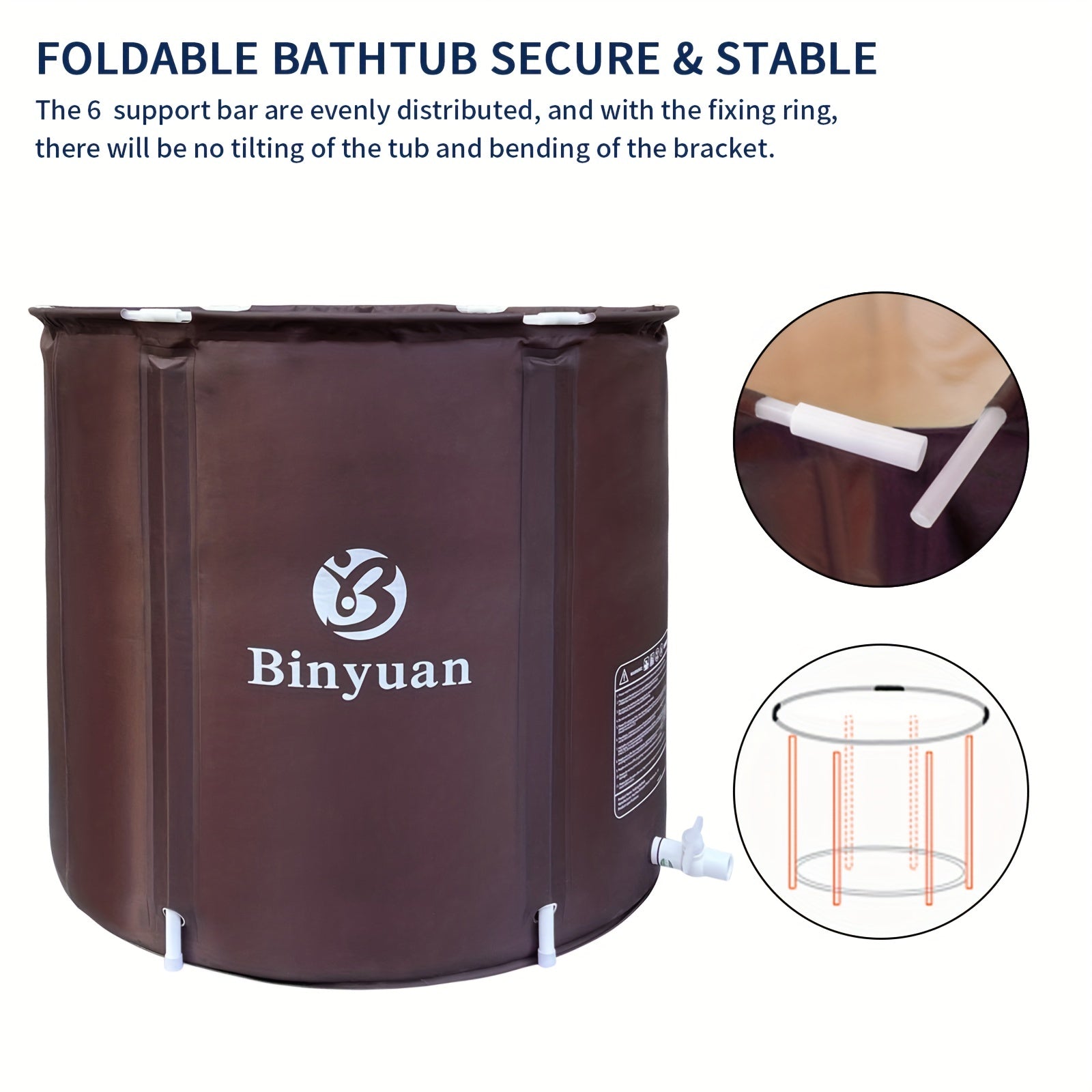 Portable Collapsible Bathtub Large Foldable Ideal For Hot Ice Bath