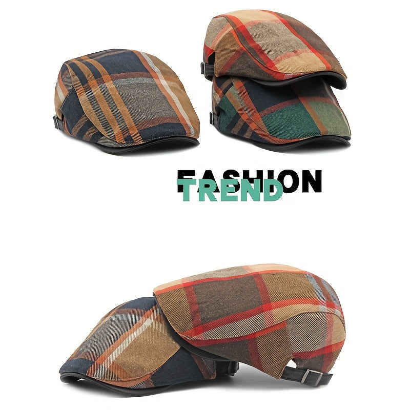 Meromibe Newsboy Cap Beret Hat Men Adjustable Painter Driving Cap Winter Autumn