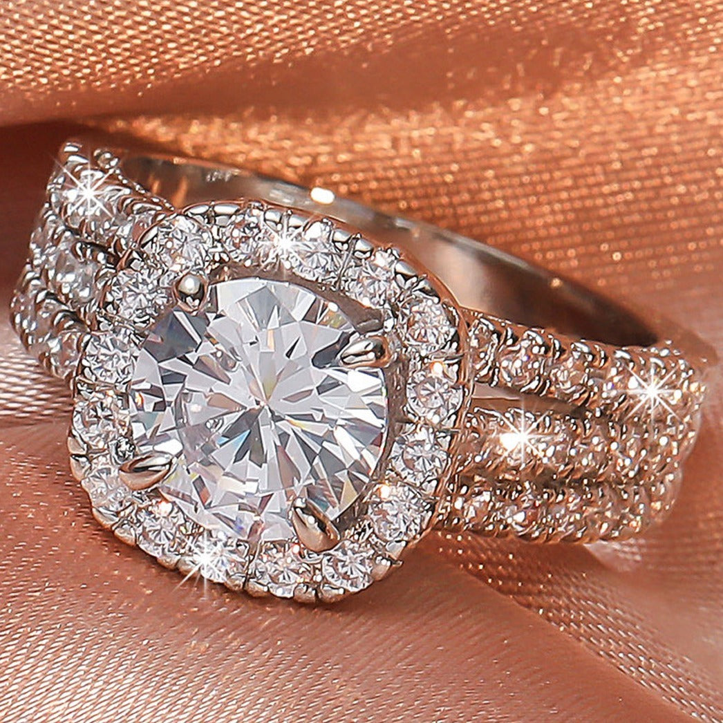 Zircon Women's Wedding Engagement Ring