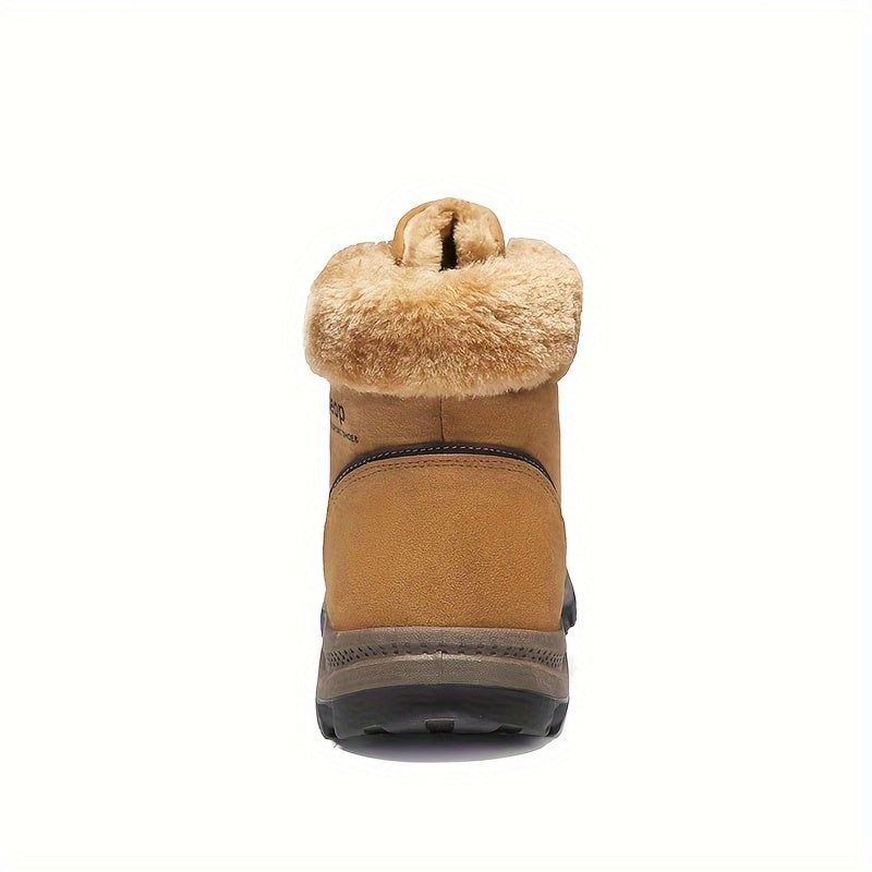 Men's High Top Hiking Boots Plush Lining Snow
