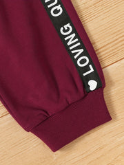 Kids Love Letter Hoodie Shirt and Pants Set Boys Girls Outfit