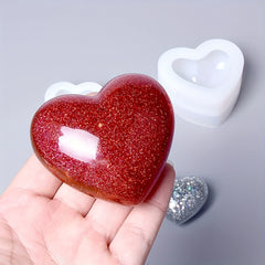 3D Heart Shape Resin Mold for DIY Craft - Heart Keychain Charms