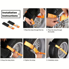 Tire Traction Device Snow Mud Sand Chains Cars SUVs Outdoor